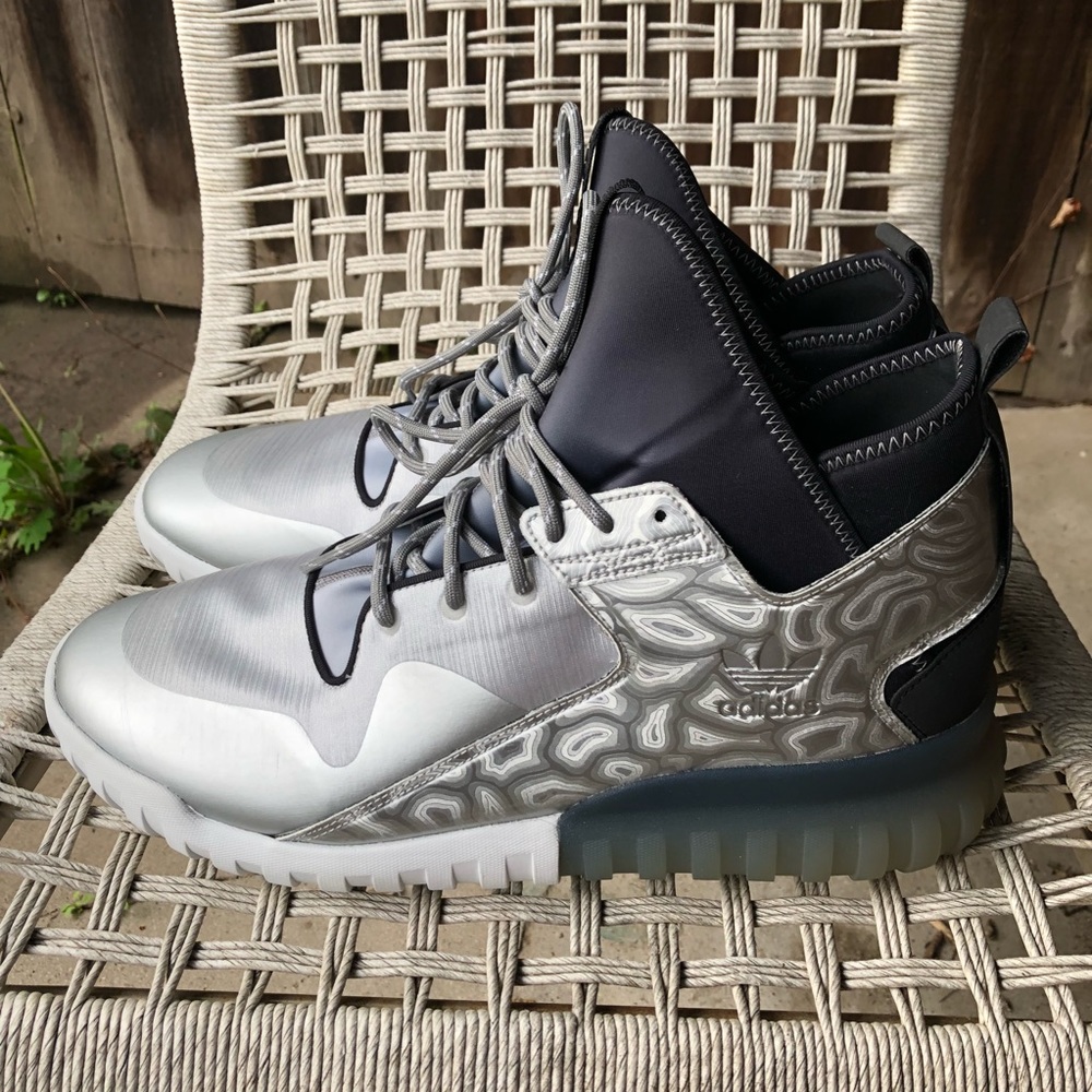 Adidas Tubular X -  Metallic Silver - Mens Size 13